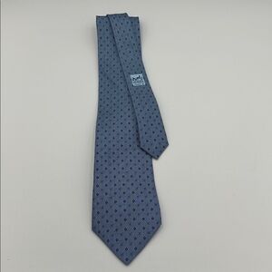 Hermes Silk Tie Blue 611 SA 100% Silk